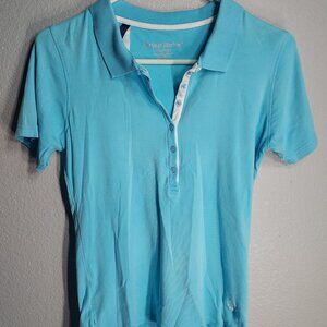 West Marine Crew Polo - Turquoise - Short Sleeve - Medium
